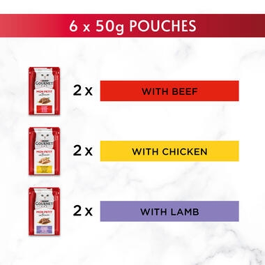 GOURMET™ Mon Petit Intense Meat Variety (Beef, Lamb and Veal) Wet Cat Food