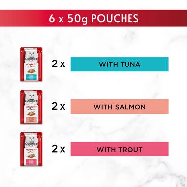 GOURMET™ Mon Petit Intense Fish Variety (Tuna, Trout and Salmon) Wet Cat Food