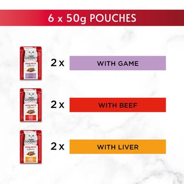 GOURMET™ Mon Petit Intense Meat Variety (Game, Beef and Liver) Wet Cat Food