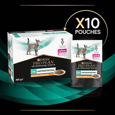 PURINA® PRO PLAN® VETERINARY DIETS EN St/Ox Gastrointestinal™ with salmon, Wet Cat Food Pouch