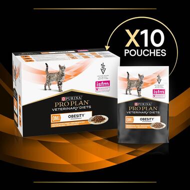 PURINA® PRO PLAN® VETERINARY DIETS OM St/Ox Obesity Management™ with chicken, Wet Cat Food Pouch