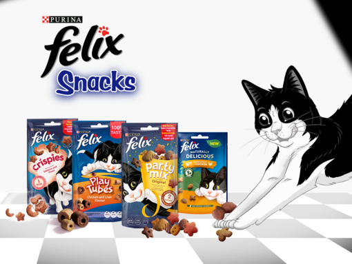 felix cat snacks packets