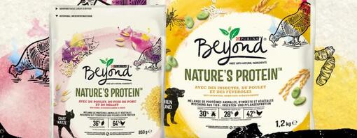 Packaging of the first Purina pet food with plant and insect proteins